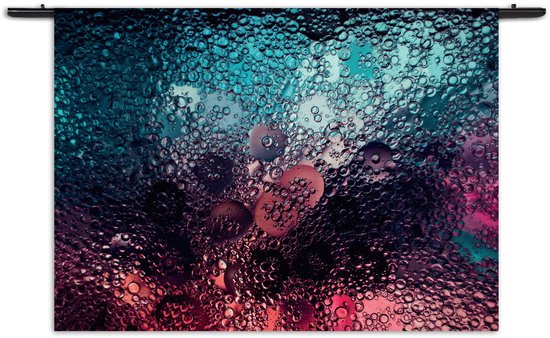 Mezo Wandkleed Bubbles Art Rechthoek Horizontaal XXL (130 X 180 CM) - Wandkleden - Met roedes
