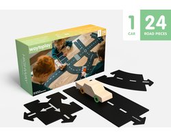 Waytoplay Highway - Car Edition - de flexibele autobaan (24 delen + auto) binnen en buiten spelen - onverwoestbaar