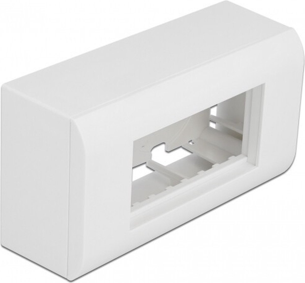 Op het oppervlak gemonteerde behuizing voor eenvoudige 45 modules 152 x 82 mm, wit