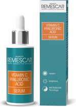 Remescar Vitamine C Serum met Hyaluronzuur - Herstellende en hydraterende serum, Gezichtsverzorging collageen serum voor een stralende huid, met Microbiome Technologie, 30 ml