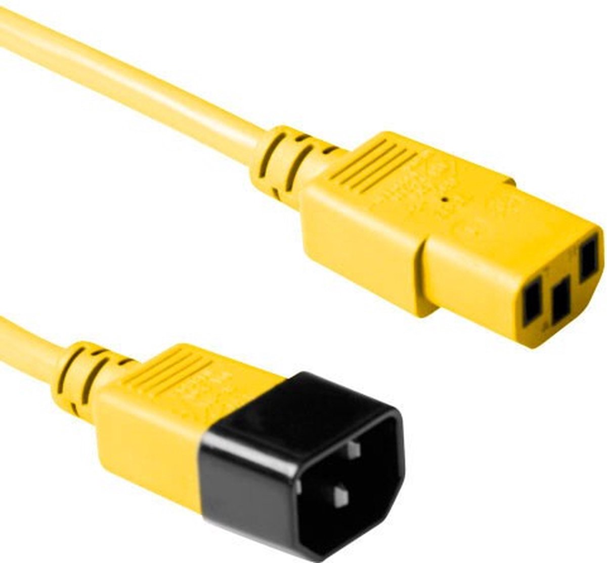Image of ACT Netsnoer C13 - C14 geel 1,8 m AK5118