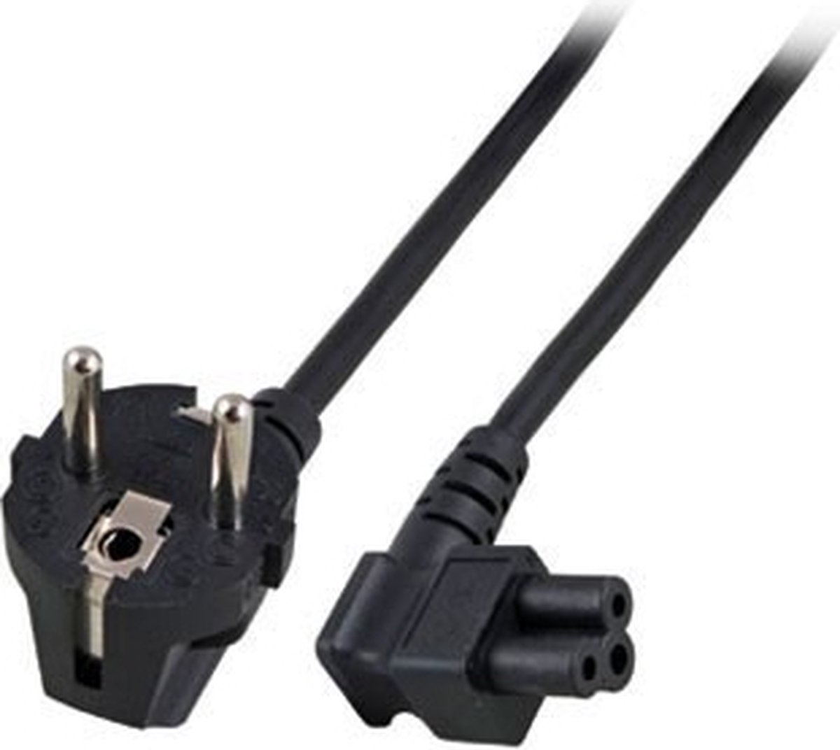 ACT Netsnoer CEE 7/7 male (haaks) - C5 (haaks) zwart 3 m AK5006