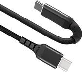 USB C kabel | Laadsnelheid 20V / 3A / 60 watt | USB 3.2 gen 1 | 5 Gb/s | Type C naar C | Male to male | Power delivery | Snelladen | Zwart | 2 meter | Allteq