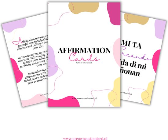 Affirmation Cards - Affirmatiekaarten - Dames en Heren - Positieve instelling - Engels en Papiaments - Aruba Bonaire Curacao