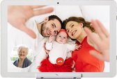 DayClock Generations10 Wit - Dementieklok / Seniorenklok met beeldbellen, YouTube-video's, foto's, berichten en meer