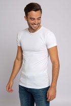 Alan Red - Ottawa T-shirt Stretch Wit (3-Pack) - Heren - Maat S - Body-fit