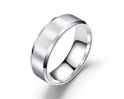 Plux Fashion Classic Ring - Zilver - maat 60 - 1,9cm - Stainless Steel - Heren - Sieraden - Zilveren Ringen - Classic Ring - Sieraden Cadeau - Luxe Style - Duurzame Kwaliteit - Kerst - Black Friday