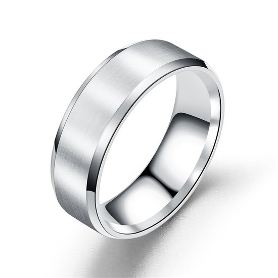 Plux Fashion Classic Ring - Zilver - maat 60 - 1,9cm - Stainless Steel - Heren - Sieraden - Zilveren Ringen - Classic Ring - Sieraden Cadeau - Luxe Style - Duurzame Kwaliteit - Kerst - Black Friday