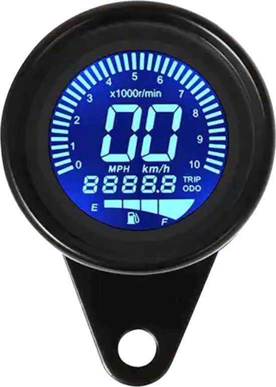 Foto: Digitale teller geschikt voor piaggio zip dashboard scooter accessoires led verlichting 7 kleuren snelheidsmeter kilometerteller scooter zwart