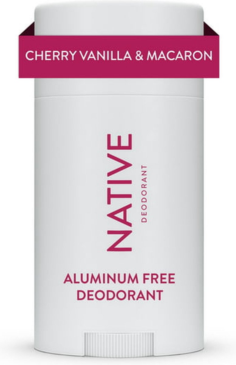 Native - Natural Deodorant, Cherry & Vanilla Macaron, Aluminum Free, Women and Men - 75g