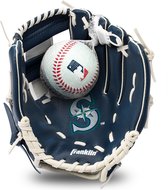 Franklin 9,5 Inch Youth MLB Glove and Ball Set Team Mariners