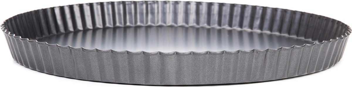 HOMLA Febe taartvorm voor zoete en hartige of zoute taarten - ronde vorm met wanden - universeel gebruik gemaakt van hoogwaardig staal - keukenapparatuur bakken bakvormen - diameter 30 cm