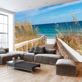 Fotobehangkoning - Behang - Vliesbehang - Fotobehang - Summer at the Seaside - 300 x 210 cm