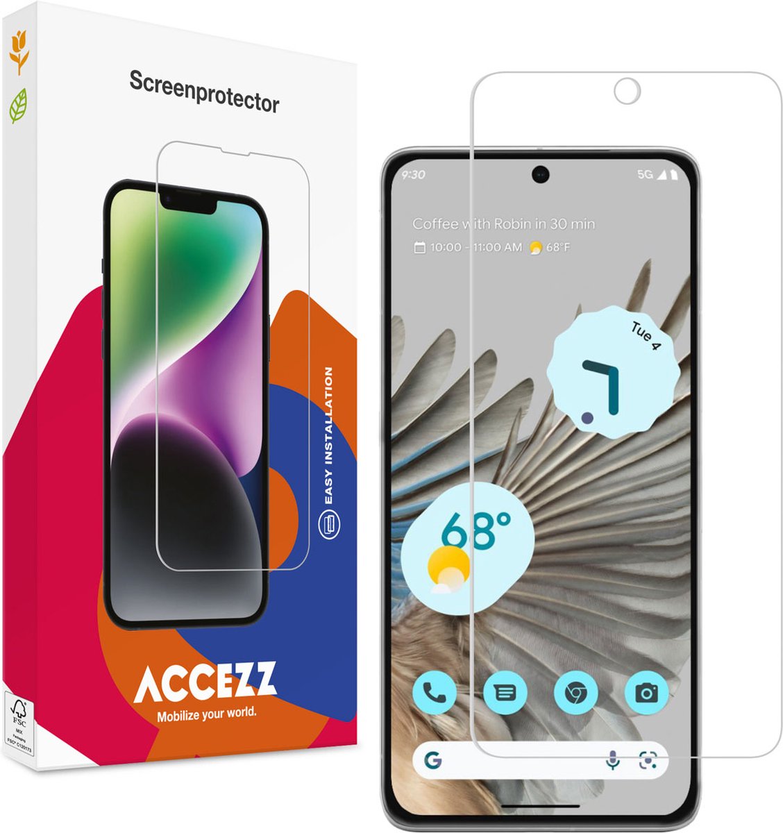 Accezz Screenprotector Geschikt voor Google Pixel 8 - Accezz Gehard Glas Screenprotector