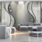 Fotobehangkoning - Behang - Vliesbehang - Fotobehang Betonlook - Hotel Chique - Luxe - Concrete sea - 350 x 245 cm