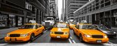 Fotobehang - Yelow Taxi 375x150cm - Vliesbehang