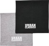 Urban Classics - Écharpe tube avec logo Écharpe Enfants - Zwart/ Grijs