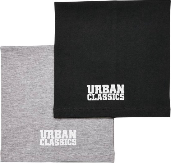 Urban Classics - Logo tube scarf Sjaal Kinderen - Zwart/Grijs