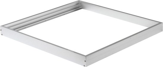 Tsong - LED paneel opbouw aluminium - Zilver - 60x60cm frame systeem - 5cm hoog incl. schroeven