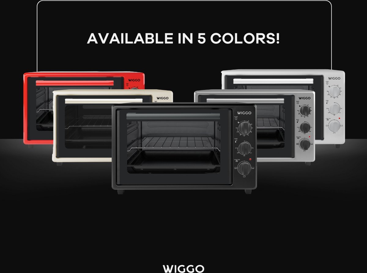 Wiggo WMO-E353(X) - Vrijstaande Mini Oven - Electrisch - 50 CM - 35 liter - 1800 W - 5 Jaar Garantie - Roestvrijstaal – foto 7
