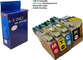 Atotzinkt premium huismerk inkt cartridges voor Brother 422 / LC-422 XL inktcartridges Multipack 4 Kleuren - Geschikt voor Brother MFC-J5340DW, J5345DW, J5740DW, J6540DW en J6940DW