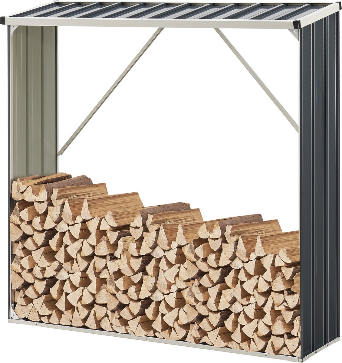 Stalen brandhout rek Kalmar houtopslag 155x45x157 cm antraciet