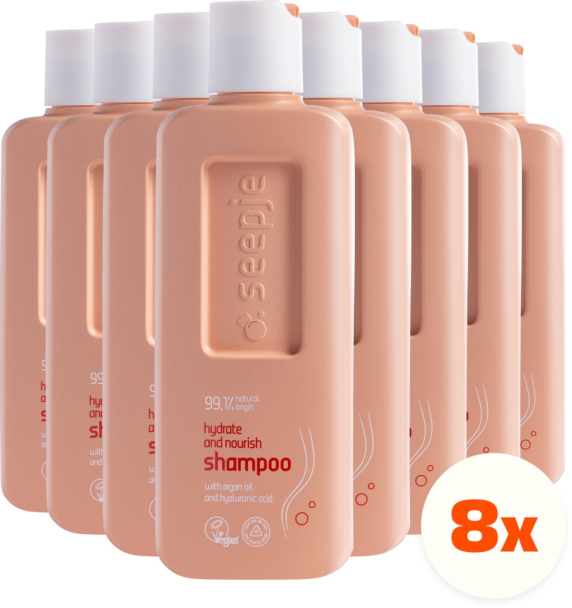 Seepje Shampoo - Hydrate and Nourish - Natuurlijke Ingredienten - 8 x 300ML