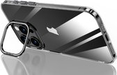 Sulada Polycarbonaat case met aluminium lens stand voor de iPhone 15 Pro zwart