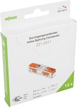 WAGO® Doorvoerklem 1-voudig 0,2 tot 4mm² - 221-2411 - 12 stuks in blister