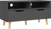 vidaXL - Tv-meubel - 90x40x48,5 - cm - bewerkt - hout - grijs