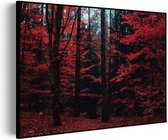 Akoestisch Schilderij Het rode bos Rechthoek Horizontaal Pro L (100 x 72 CM) - Akoestisch paneel - Akoestische Panelen - Akoestische wanddecoratie - Akoestisch wandpaneel