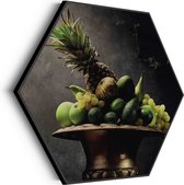 Akoestisch Schilderij Fruit Schaal 01 Hexagon Basic M (60 X 52 CM) - Akoestisch paneel - Akoestische Panelen - Akoestische wanddecoratie - Akoestisch wandpaneel