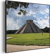 Akoestisch Schilderij Teotihuacán Vierkant Pro XXL (140 X 140 CM) - Akoestisch paneel - Akoestische Panelen - Akoestische wanddecoratie - Akoestisch wandpaneel