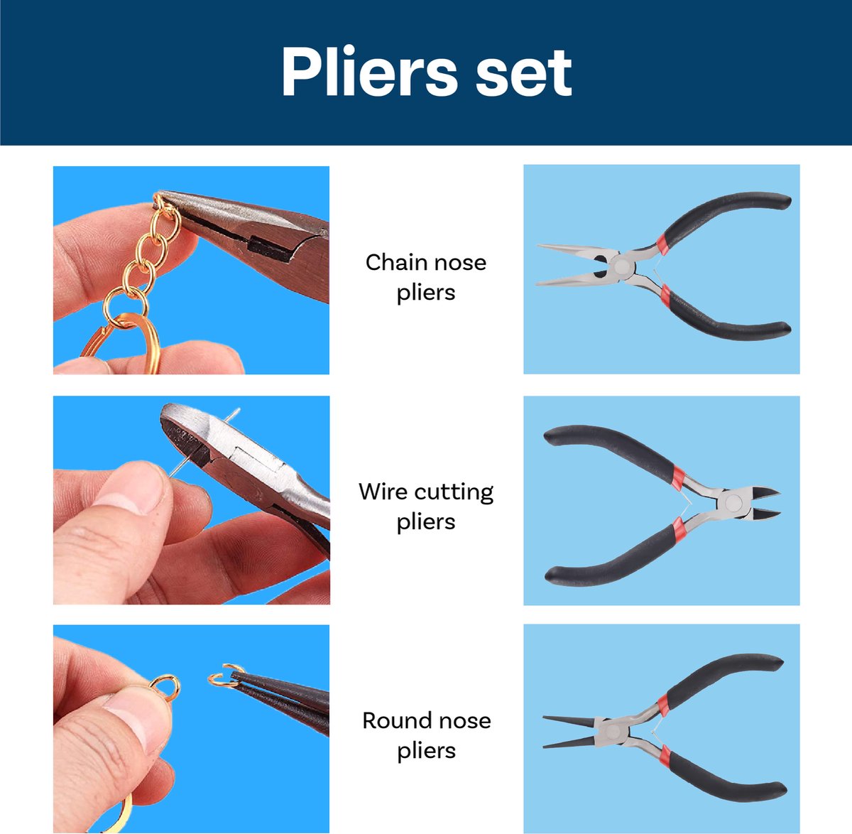 MMOBIEL Sieraden Reparatie Set – Gereedschap Sieraden voor Reparaties en Maken van Oorbellen, Armbanden, Kettingen en meer - 845 Stuks – incl. Sieraden Tangen, Draad en Sieraden Benodigdheden - Zilver — cadeau in Hobby - foto 4
