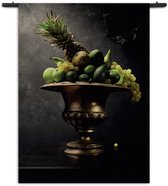 Mezo Wandkleed Fruit Schaal 01 Rechthoek Verticaal S (85 X 60 CM) - Wandkleden - Met roedes