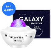 Projecteur d'étoiles Eldur® Original - Wit - Projecteur de galaxies - Ciel étoilé - Bluetooth avec Musique