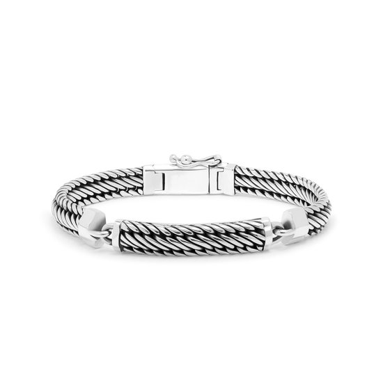 SILK Jewellery - Zilveren Armband - Weave - 747.22 - Maat 22,0