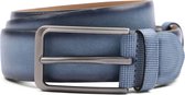 Leren Riem Navy Blauw - Suitable - Taille maat 115cm - Leer - Dames & Heren riem Print