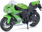 Maisto model motor/speelgoed motor Kawasaki Ninja - groen - schaal 1:18/12 x 5 x 8 cm