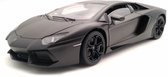 Welly modelauto/speelgoedauto Lamborghini Aventador - matzwart - schaal 1:24/20 x 9 x 5 cm