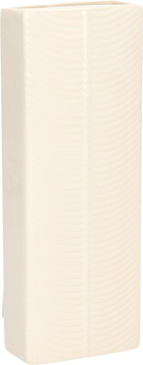 Gerimport Waterverdamper - ivoor wit - keramiek - 400 ml - radiatorbak luchtbevochtiger - 7,4 x 18,6 cm