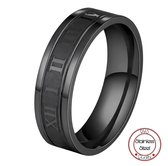 Roman Ring | Zwart | Ringen Mannen | 21mm | Ring Heren | Cadeau voor Man | Mannen Cadeautjes | Vaderdag | Vaderdag Cadeau