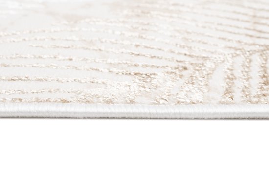 Tapiso Crystal Runner Tapis Tapis Beige Clair à Poils Courts Taille - 100x300