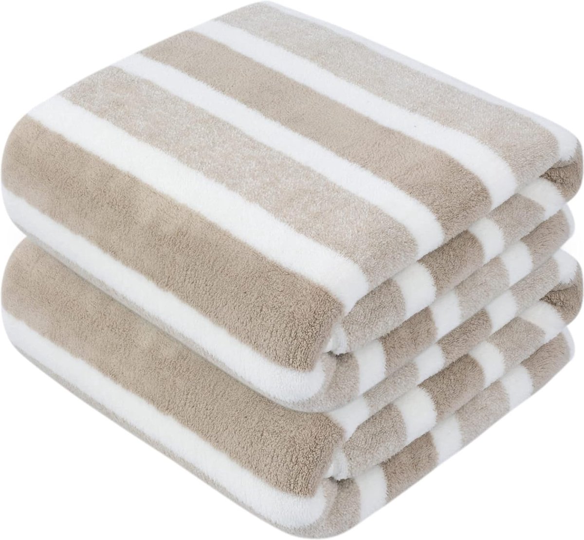 Microvezel badhanddoek groot XXL 76cmx152cm 2 Pack gestreepte badhanddoek sneldrogend & pluisvrij douchehanddoek saunahanddoeken zachte en absorberende microvezel handdoeken lichte reishanddoek