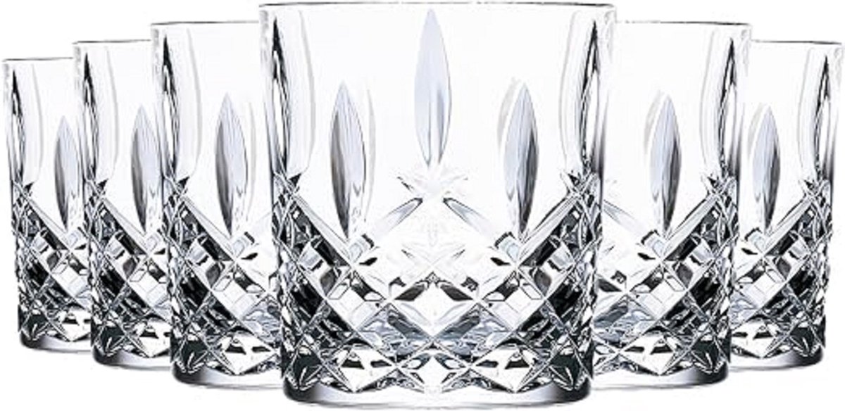 whiskey glazen set - horeca, stijlvolle kristallook, voor bar, cocktails, transparent 6