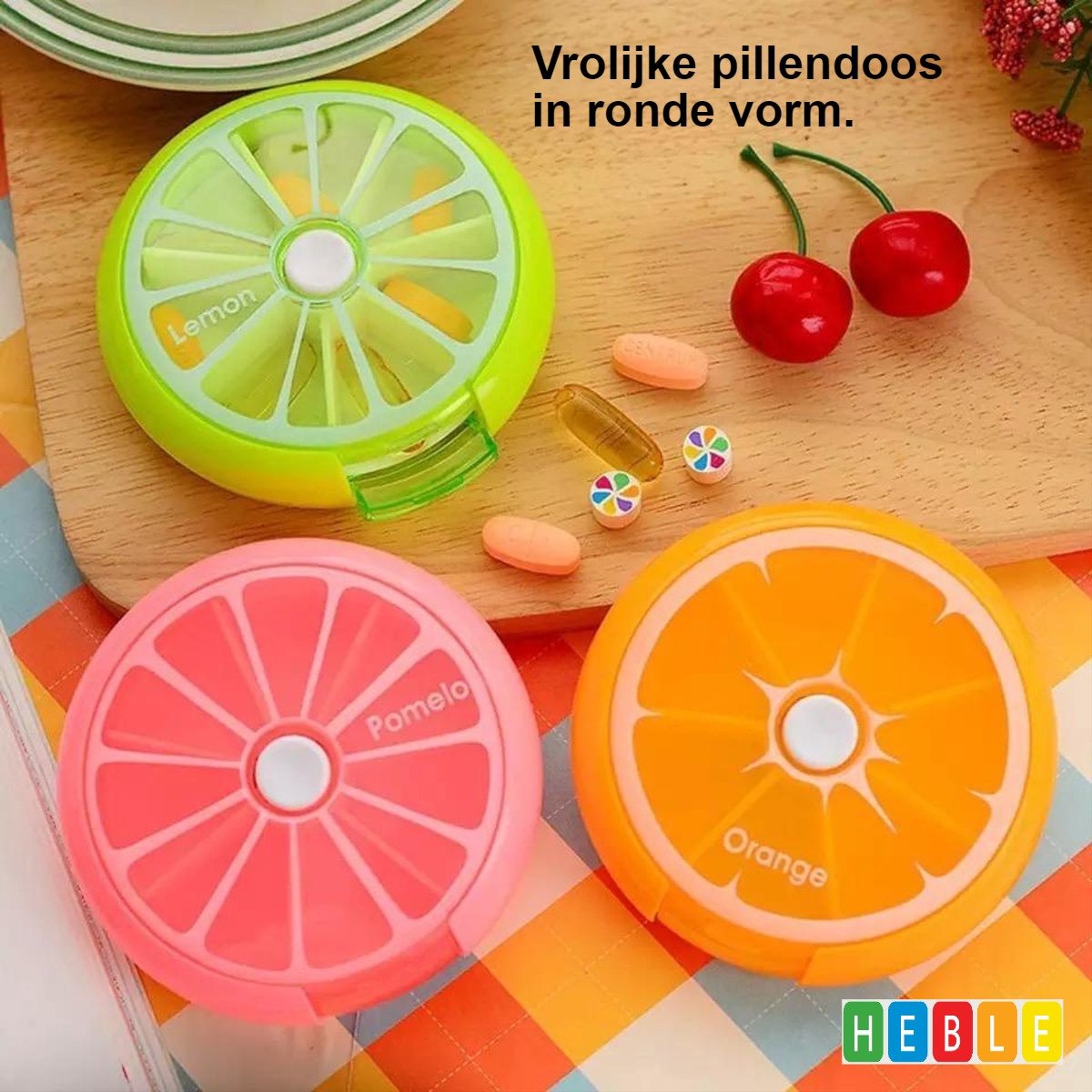 Goedkoopste Roze Pillendoosje - Pillen doos - 7-dagen - Reisdoosje voor pillen - Roze - Medicijnen meenemen op reis - Reisbox - Pillenbox - van Heble®