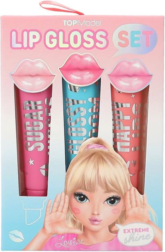 Top Model Gloss à lèvres Filles 8 Ml 8 X 11,7 Cm Violet 3 Pièces