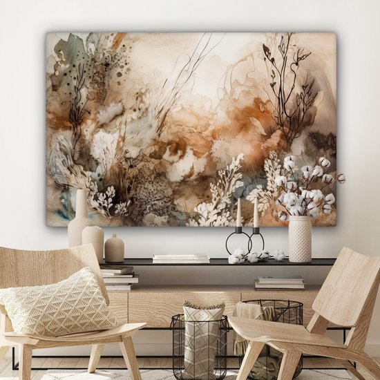 Peinture sur toile 120x80 - Art Fleurs - Accessoires de décoration de chambre - Peintures de salon - Décoration murale de chambre - Décoration murale murale de cuisine - Toile murale d'intérieur - Décoration de maison - Tableaux abstraits