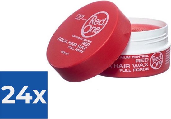 Deux pots de cire rouge Red One Maximum Control Red Aqua Hair Wax Full Force 150ml, avec 24x.