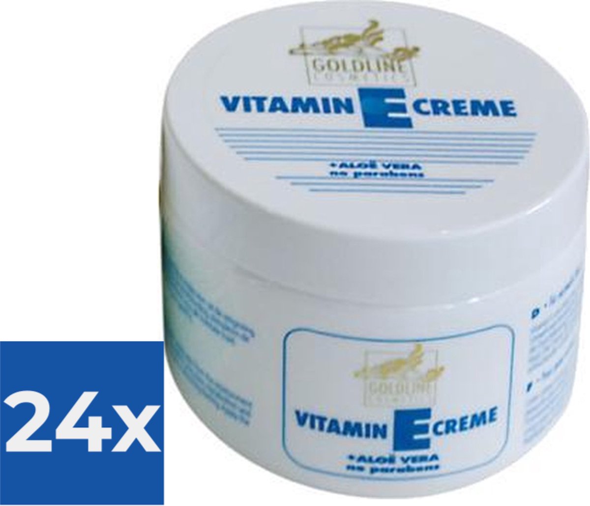 Goedkoopste Goldline Vitamine-E met Aloë Vera voor de Normale Huid - 250 ml - Bodycrème - Voordeelverpakking 24 stuks